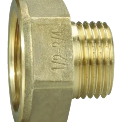 Spidsmuffe 1/2"x3/4" messing