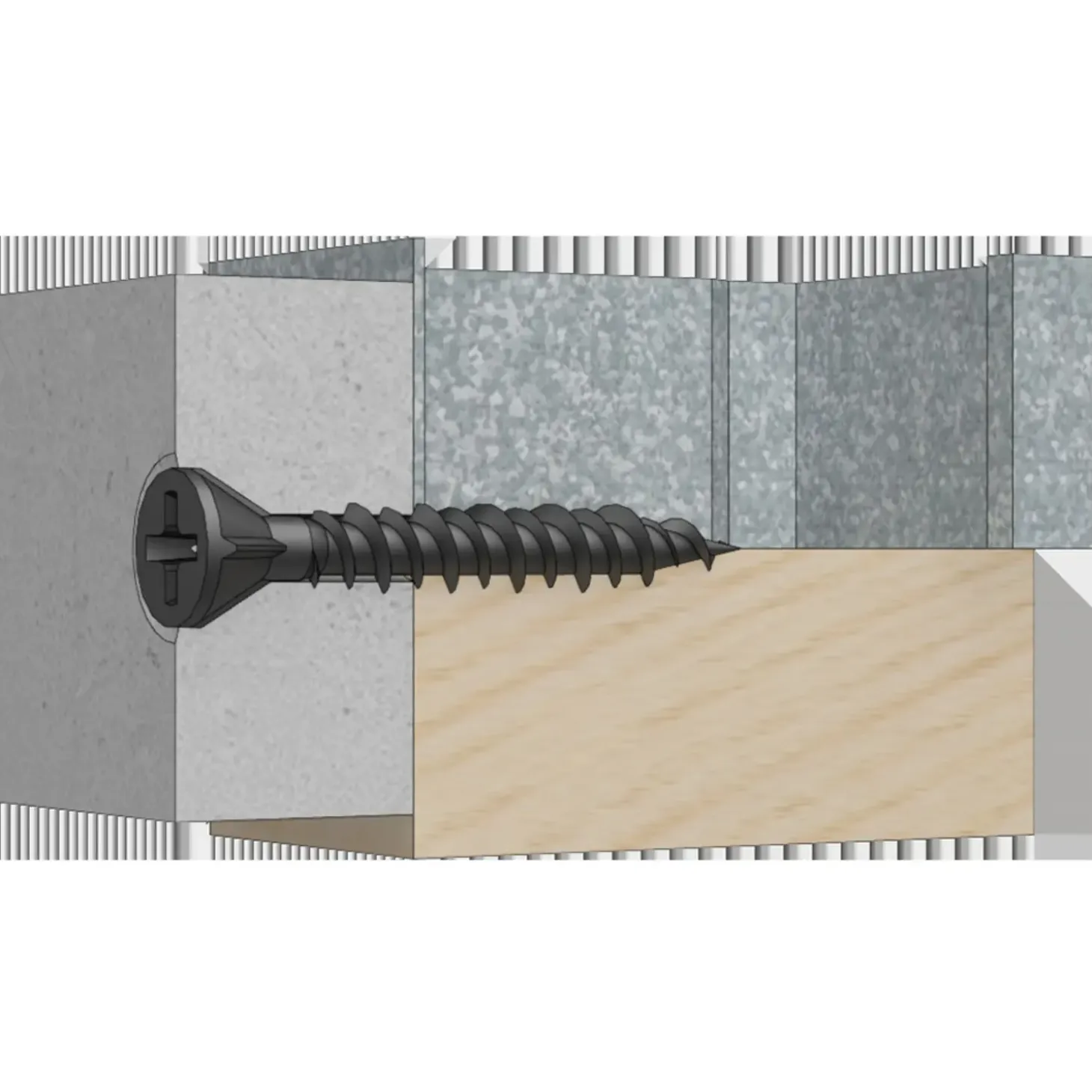 Spit P-Screw FWS fibergipsskrue løse 3,9x40 mm sort elforz. 1000 stk