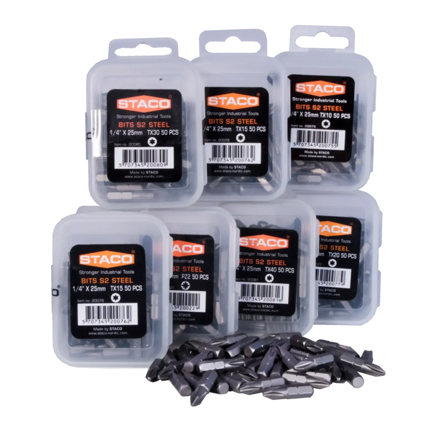 STACO bits 1/4"x25 mm TX15 2 stk