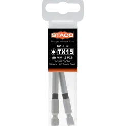Staco bit TX15 1/4"x89 mm sort 2 stk.