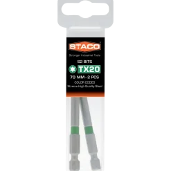 Staco 1/4" PH2 bit orange 70 mm 2 stk.