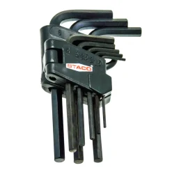 Staco stiftnøglesæt 8 dele 1,5 - 6 mm med holder - foldemodel