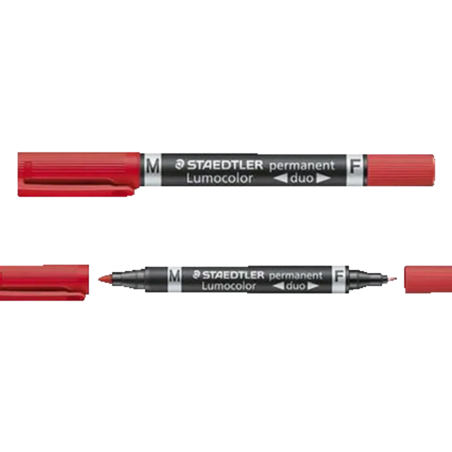 Staedtler permanent marker rød duo fin/mellem