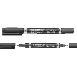 Staedtler permanent marker sort duo fin/mellem