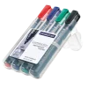 STAEDTLER PERMANENT MARKER 352 WP4  RØD/BLÅ/GRØN/SORT