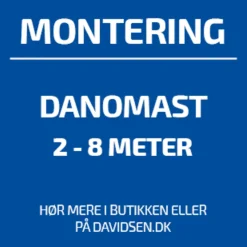 Standard montering/opsætning af DanoMast flagstang 2-8 m Vær OBS på betingelser for montering