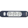 3-stikdåse med USB A+C 1,4m ledning