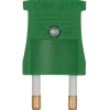 Stikprop flad 250V grøn