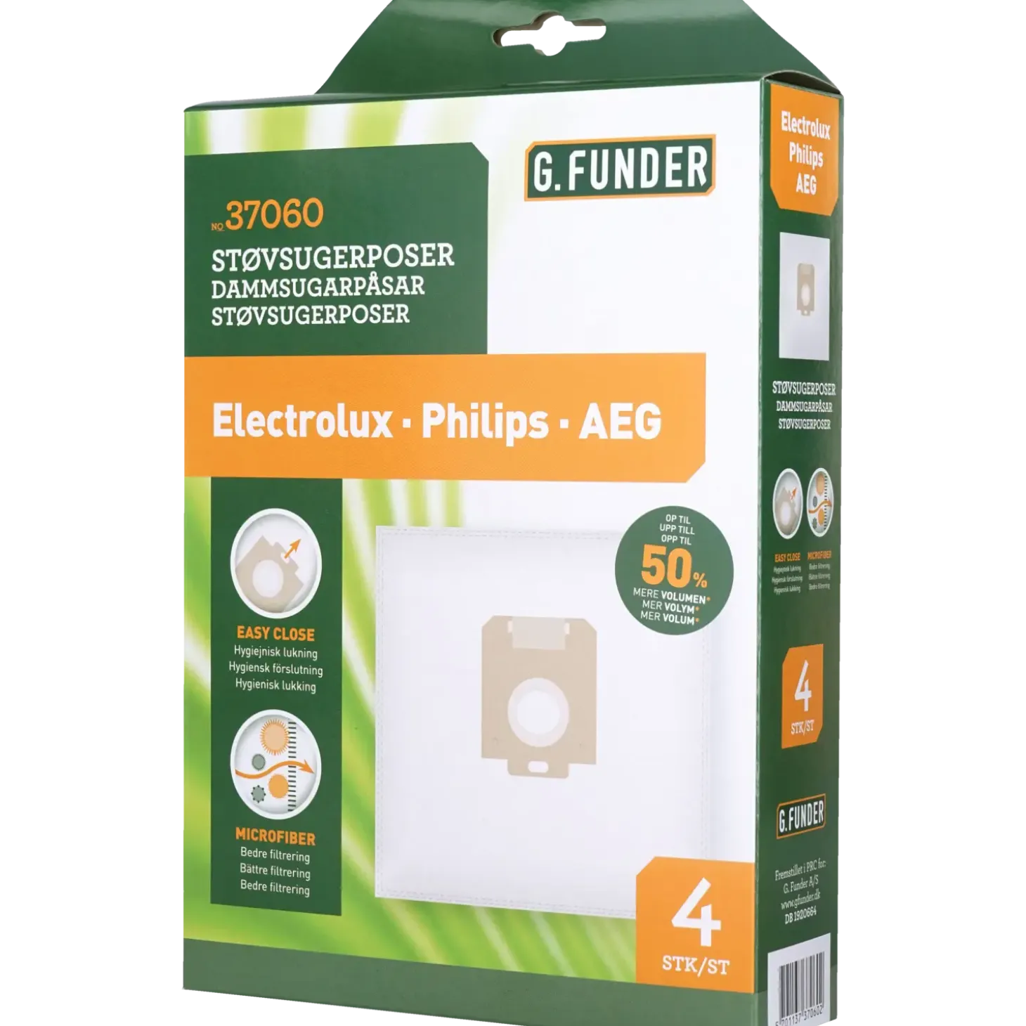 Støvsugerposer t/Electrolux 4 stk inkl. 1 filter