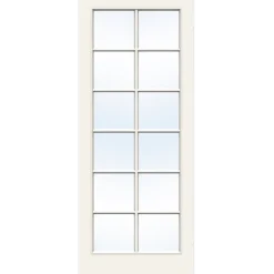 Swedoor sprossedør SP12 glas hvid stående 40x725x2040 mm