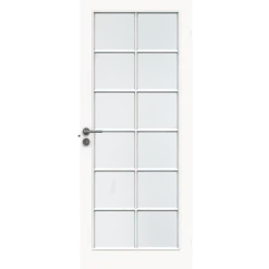 Swedoor sprossedør SP12 glas hvid 40x825x2040 mm