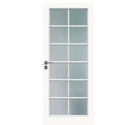 Swedoor sprossedør SP12 glas hvid 40x825x2040 mm