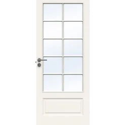 Swedoor sprossedør SP10 glas hvid 40x825x2040 mm