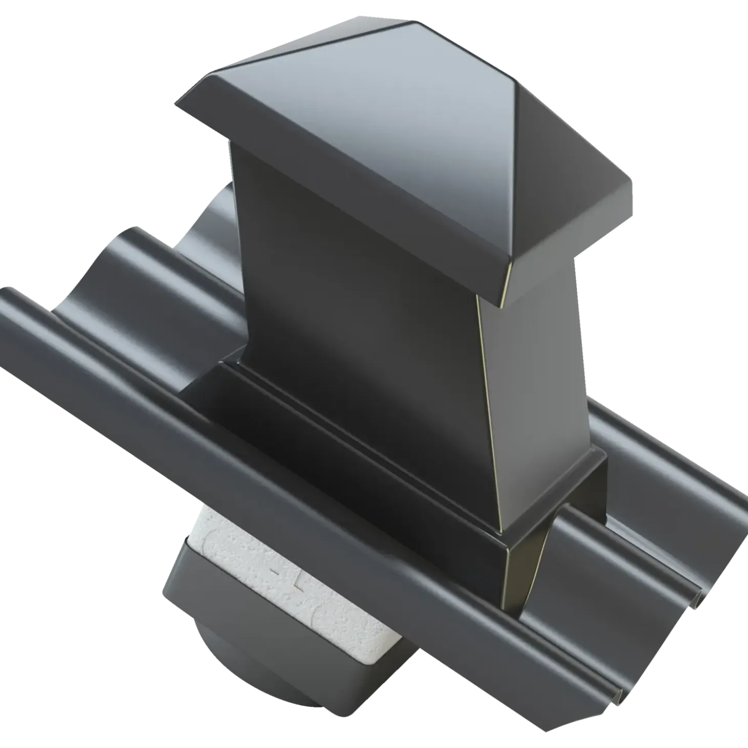 Swisspearl hætte til aftræksrør B7 150x150 mm 15/45° mokka