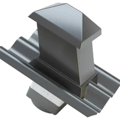 Swisspearl hætte til aftræksrør B6 150x150 mm 15/45° mørkegrå