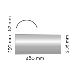 Swisspearl konisk rygning 480 mm sortblå