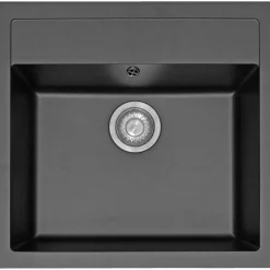 Tectonite vask grafit metallic - 49x37 cm inkl. strainer og bagplade