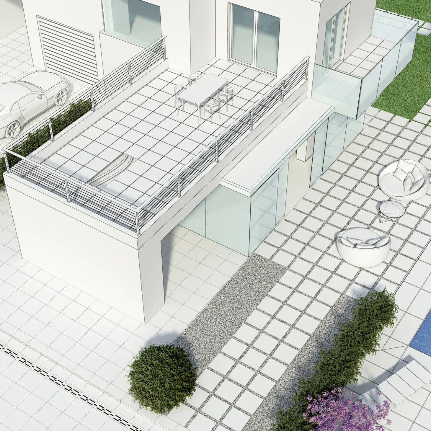 Terrasseklinke Genesis Loft mineral 60x60 cm x 19 mm