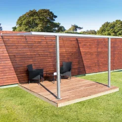 Terrasseoverdækning medium firk. stolper 3,075 x 4,16 m - inkl. tagplader