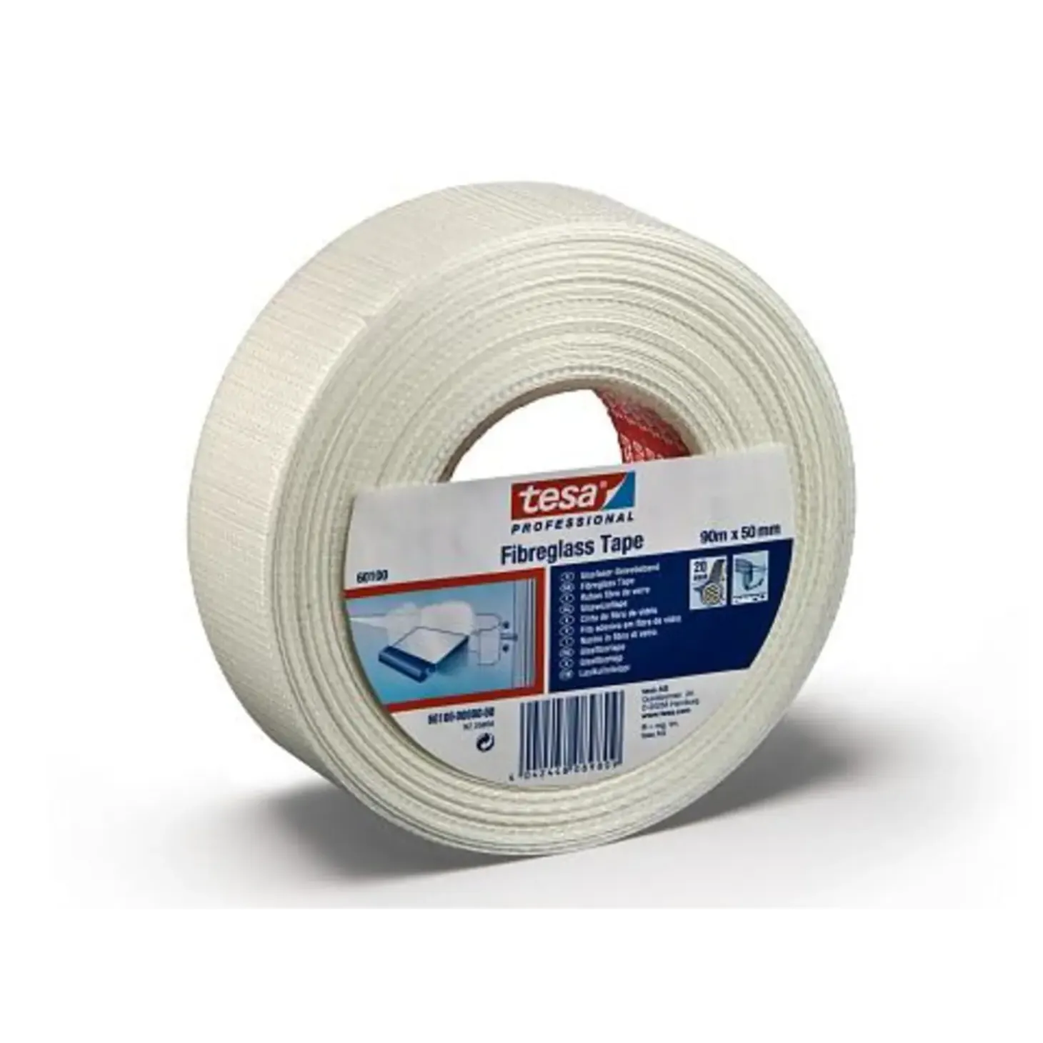 Tesa glasfibervæv/gipstape hvid 45m x 48 mm