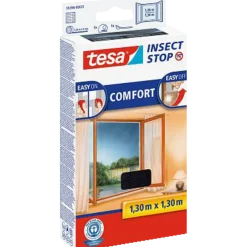 Tesa®Insect Stop Insektnet Comfort t/vinduer 1,3x1,3 m sort
