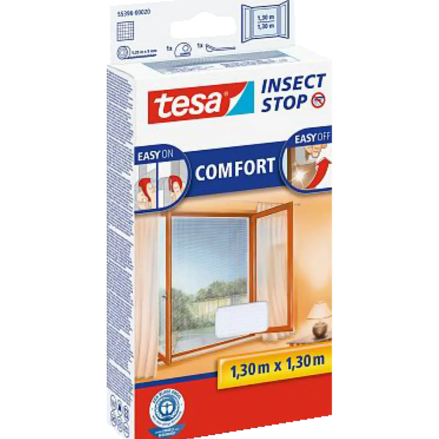 Tesa®Insect Stop Insektnet Comfort t/vinduer 1,3x1,3 m hvid