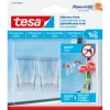 Tesa® klæbekrog t/ transparente overflader og glas (1 kg) - 2-pk