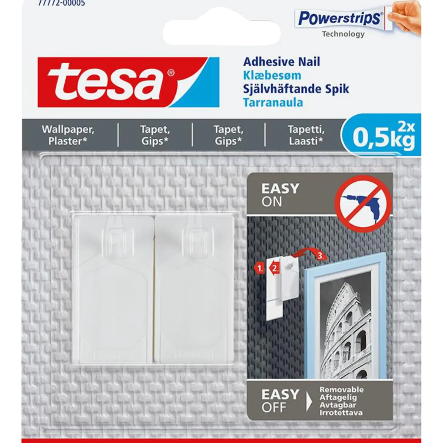 Tesa® Klæbesøm til tapet og gips (0,5 kg) - 2-pk