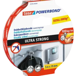 Tesa® Powerbond Ultra Strong dobbeltklæbende monteringstape 1,5 m x 19 mm