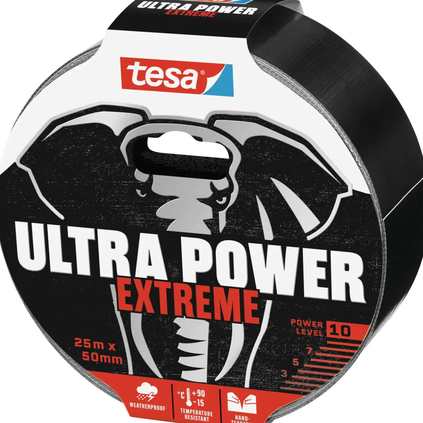 Tesa Ultra Power Extreme reparationstape 25 m x 50 mm sort