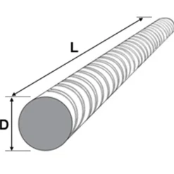 Tibnor rustfri kamstål 6 mm x 6 m