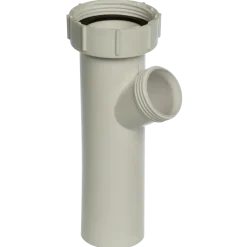 Tilslutningsrør t/vask m/slangestuds 1 1/2"x540 mm hvid