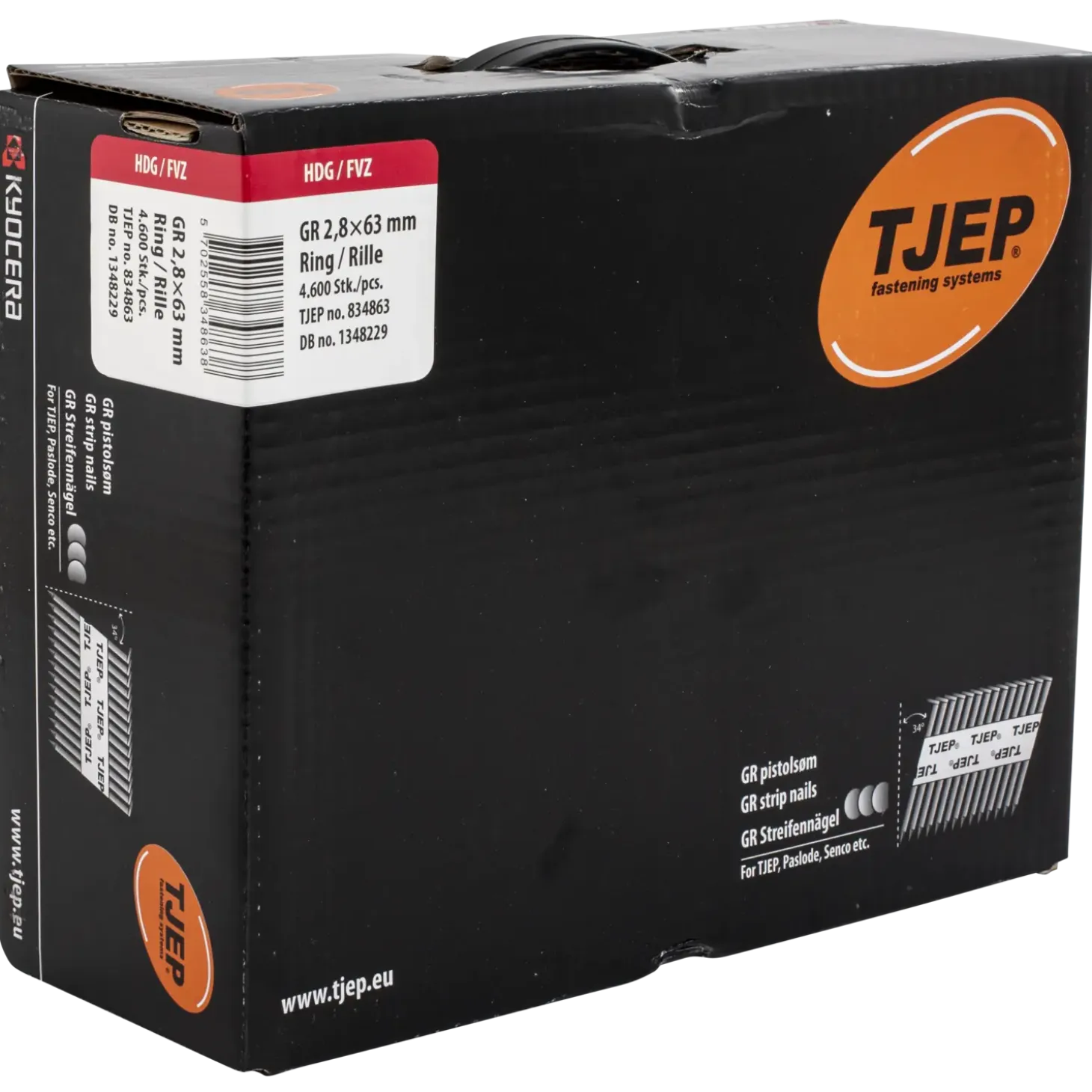 Tjep GR 28/63 ringsøm 34° 2,8x63 mm Jumbobox 4600 stk