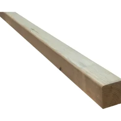 Tømmer høvlede stolper trykimprægneret 70 x 70 mm x 2,4 m