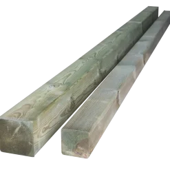 Tømmer høvlede stolper trykimprægneret 90 x 90 mm x 2,1 m