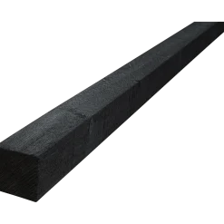 Tømmer ru stolpe grund- og topmalet 75 x 75 mm længde 2,7 m RAL 9005