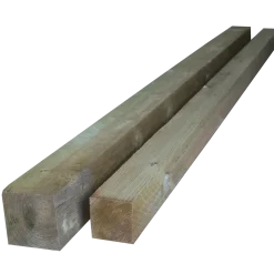 Tømmer ru stolper trykimprægneret 75 x 75 mm x 2,1 m