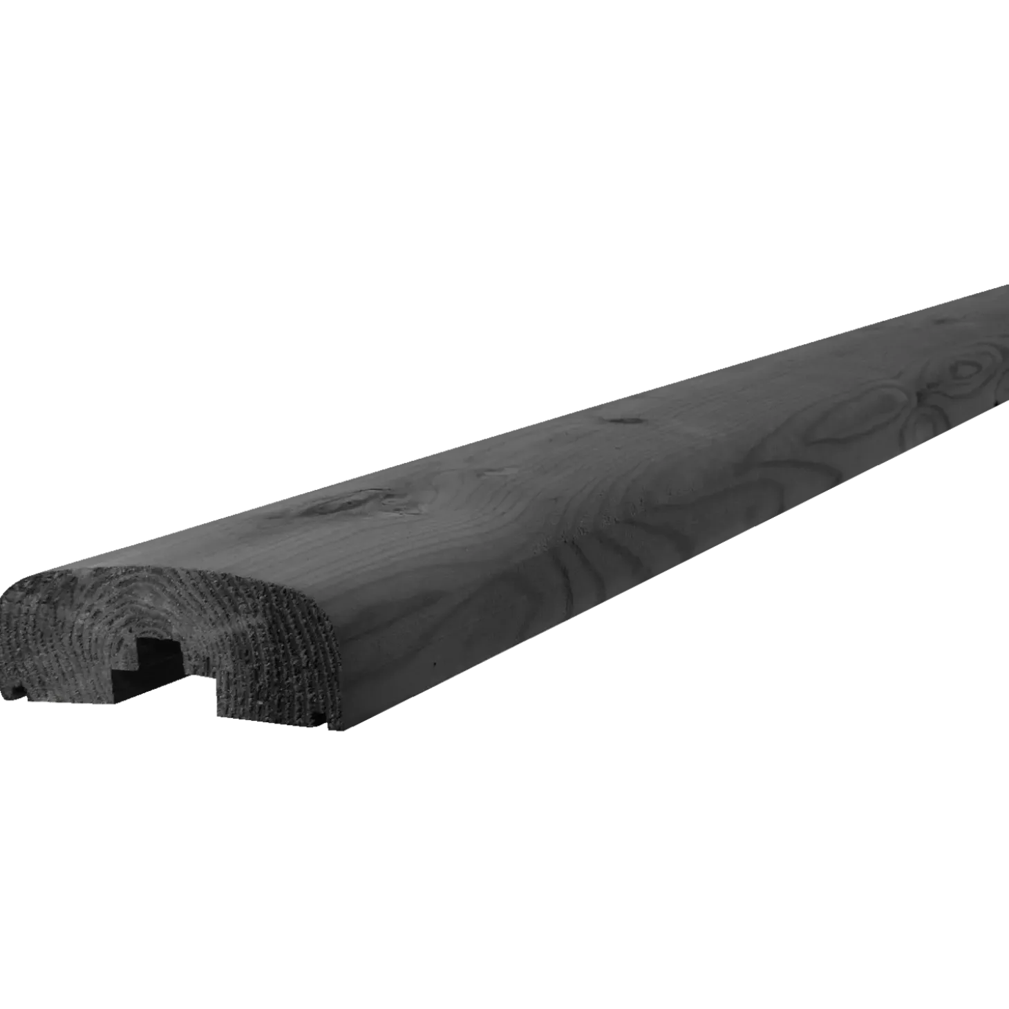 Topprofil brædt sortmalet 50x125 mm x 3,9 m
