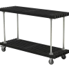 Tralle Grill-/Anretterbord m/hjul 140x49x90 cm - sort