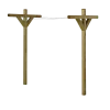 Tørrestativ trykimpr. komplet m/20 m plastbelagt wire