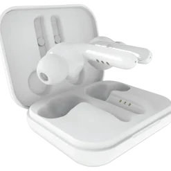 Twins Pro høretelefoner m/bluetooth og opladningsbase hvid