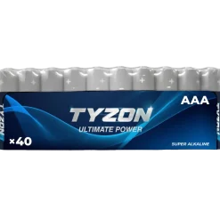 Tyzon Alkaline AAA batteri 40 stk.