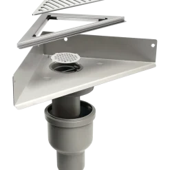 Unidrain sampak hjørne model med lodret udløb Ø75 mm