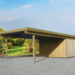 Valdemar carport med redskabsrum 836x420 cm - m/plast trapeztag