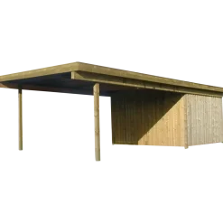 Valdemar carport med redskabsrum 836x420 cm - m/plast trapeztag