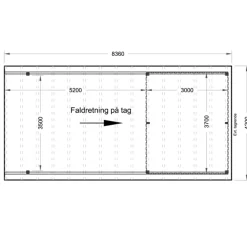 Valdemar carport med redskabsrum 836x420 cm - m/plast trapeztag