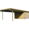 Valdemar carport med redskabsrum 836x420 cm - UDEN TAG