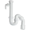 Vandlås t/køkkenvask m/slangestuds 1 1/2"x50 mm hvid