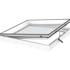 Velux CVU 090090 0225Q eldrevet karm fladt tag, 3-lags 90x90 cm