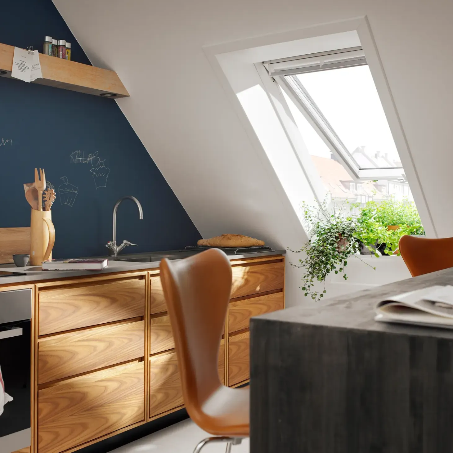 Velux GPU MK04 tophængt vindue, hvid polyurethan, 78x98 cm